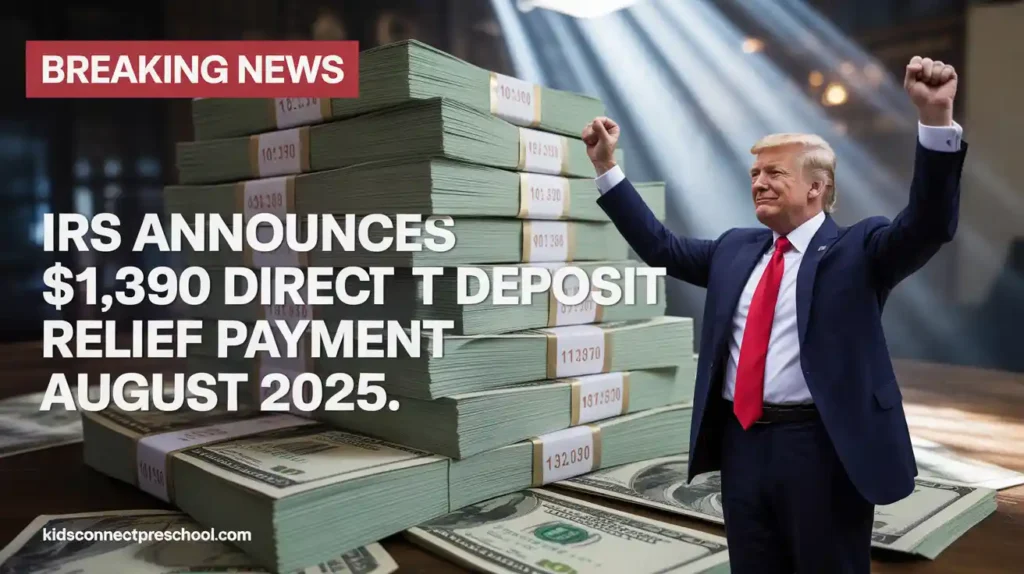 IRS Announces $1,390 Direct Deposit Relief Payment For August 2025