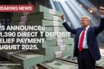 IRS Announces $1,390 Direct Deposit Relief Payment For August 2025